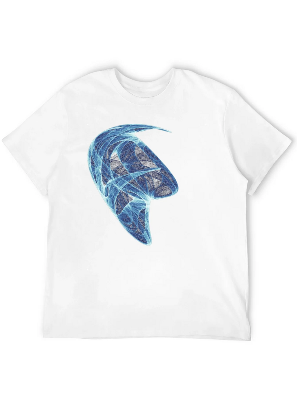 Abstract Blue Design Black T-Shirt product image 6