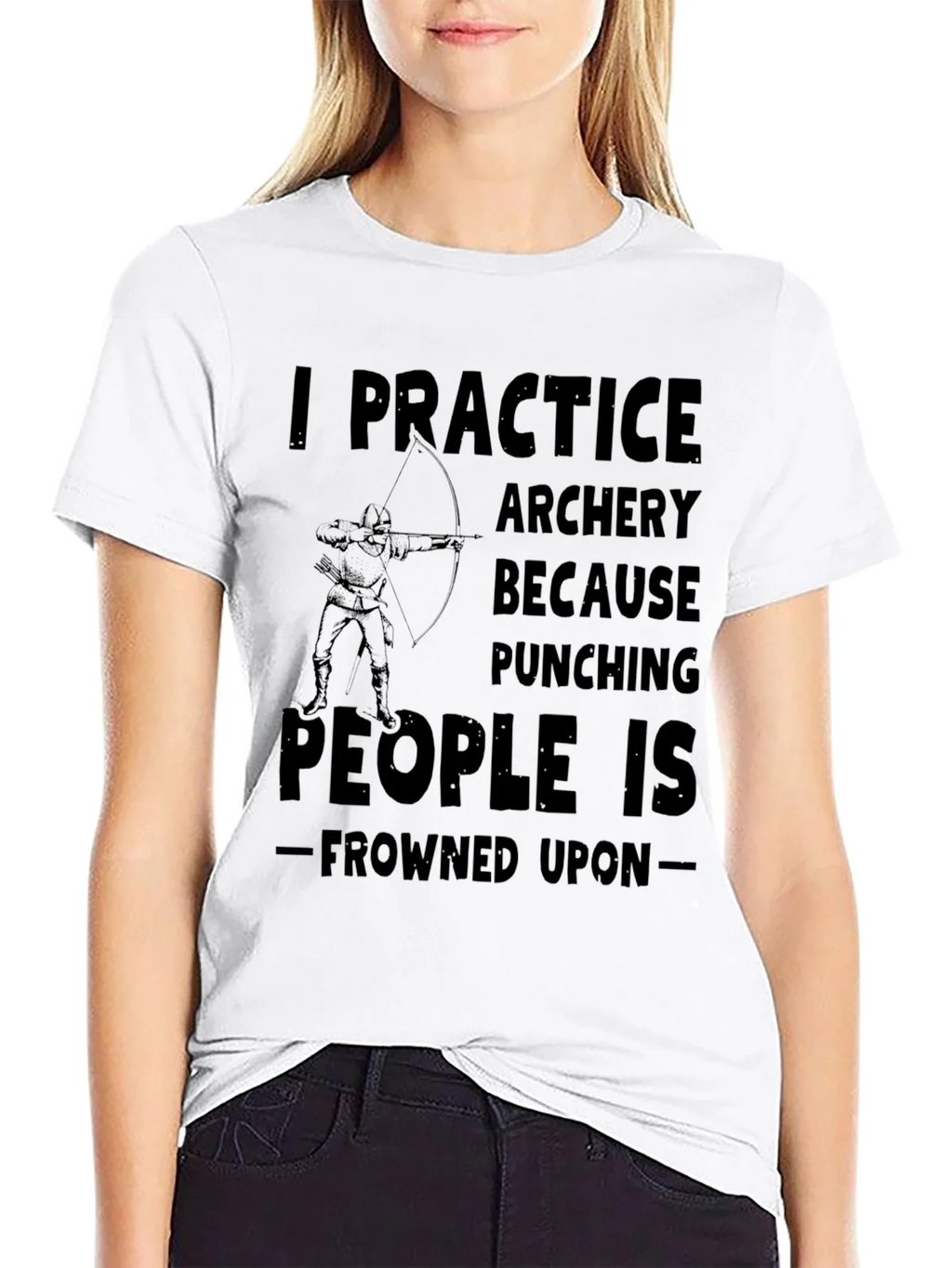 Archery Practice Tee - Punching Frowned Upon product image 8