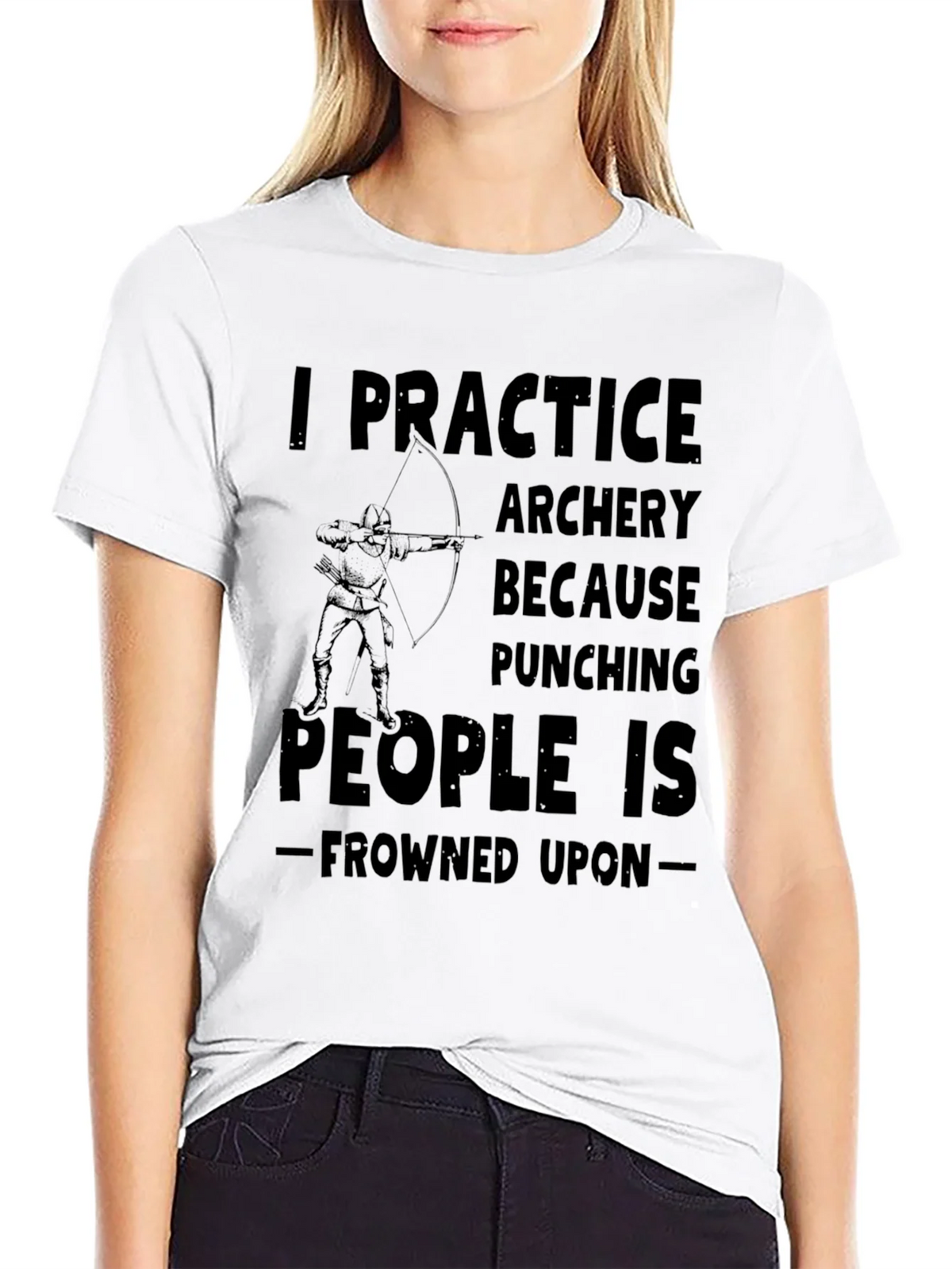 Archery Practice Tee - Punching Frowned Upon product image 8