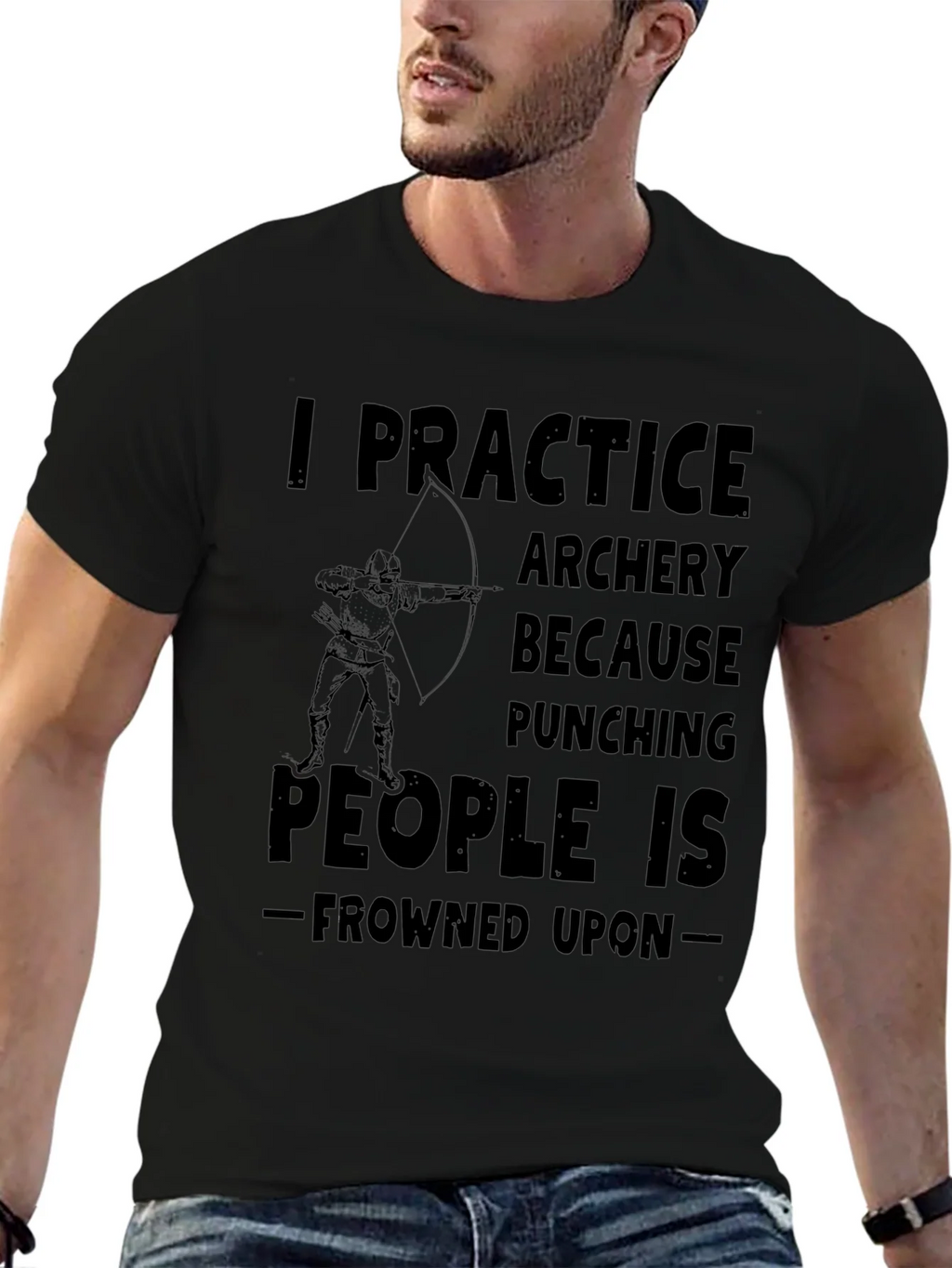 Archery Practice Tee - Punching Frowned Upon product image 6