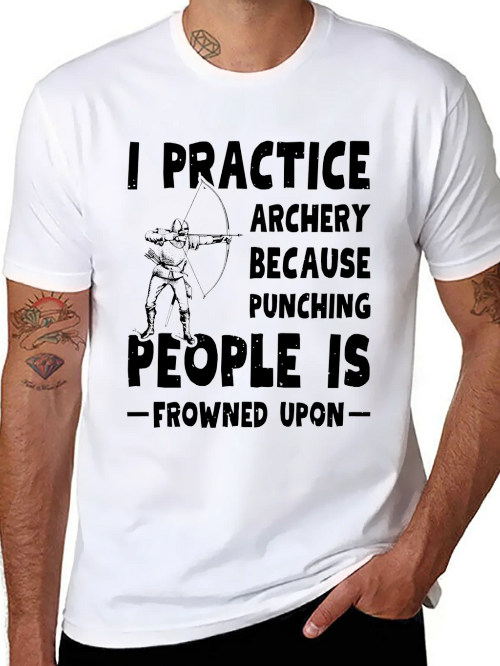 Archery Practice Tee - Punching Frowned Upon product image 7