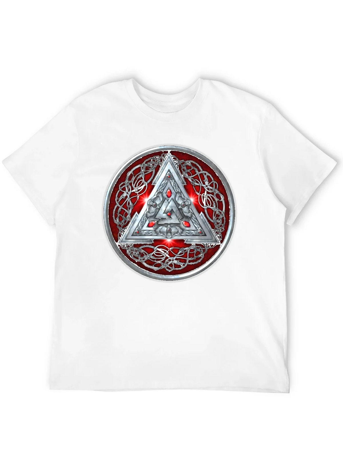 Valknut Knot Viking Triangle Graphic T-Shirt product image 11