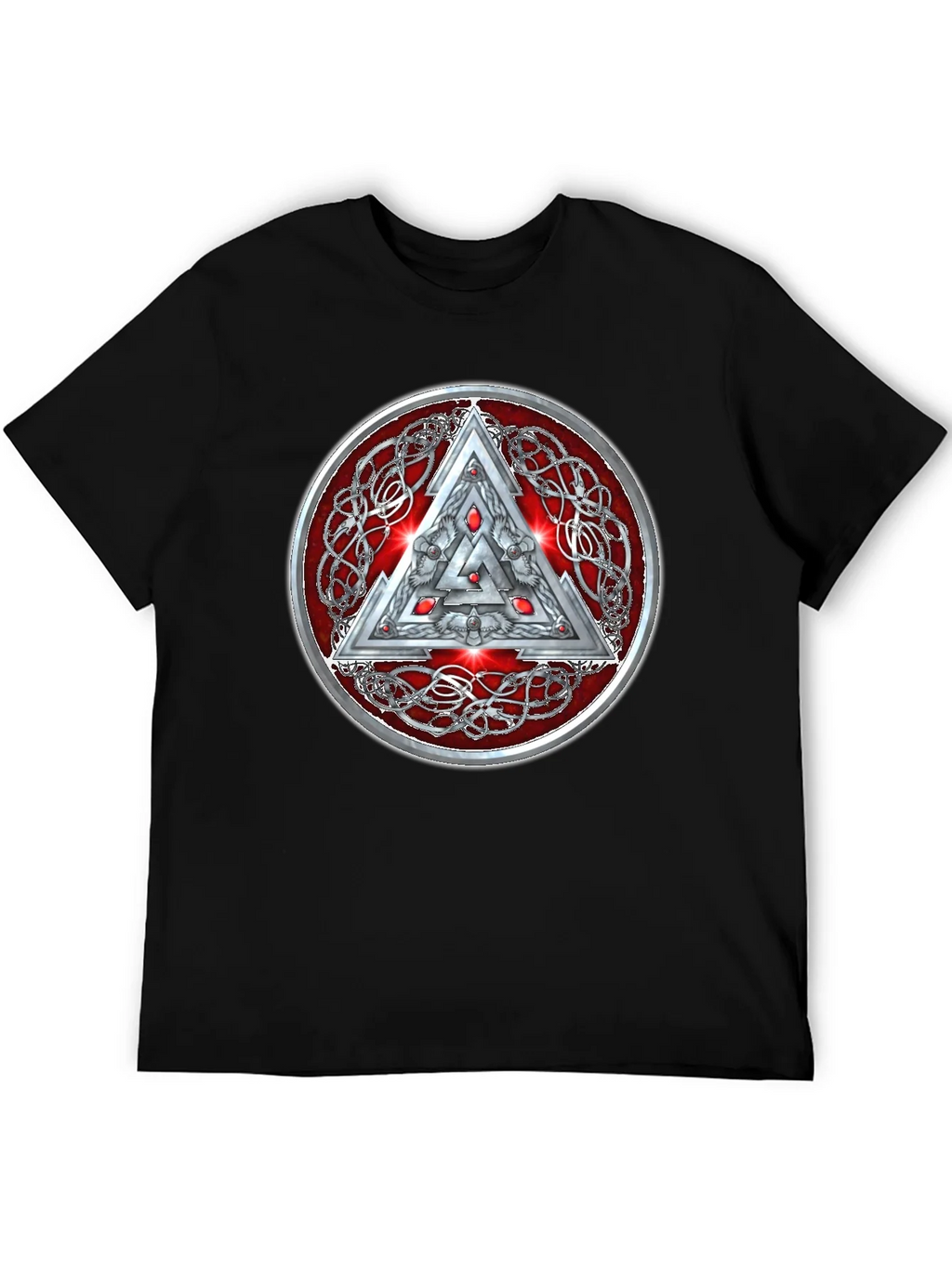 Valknut Knot Viking Triangle Graphic T-Shirt product image 5