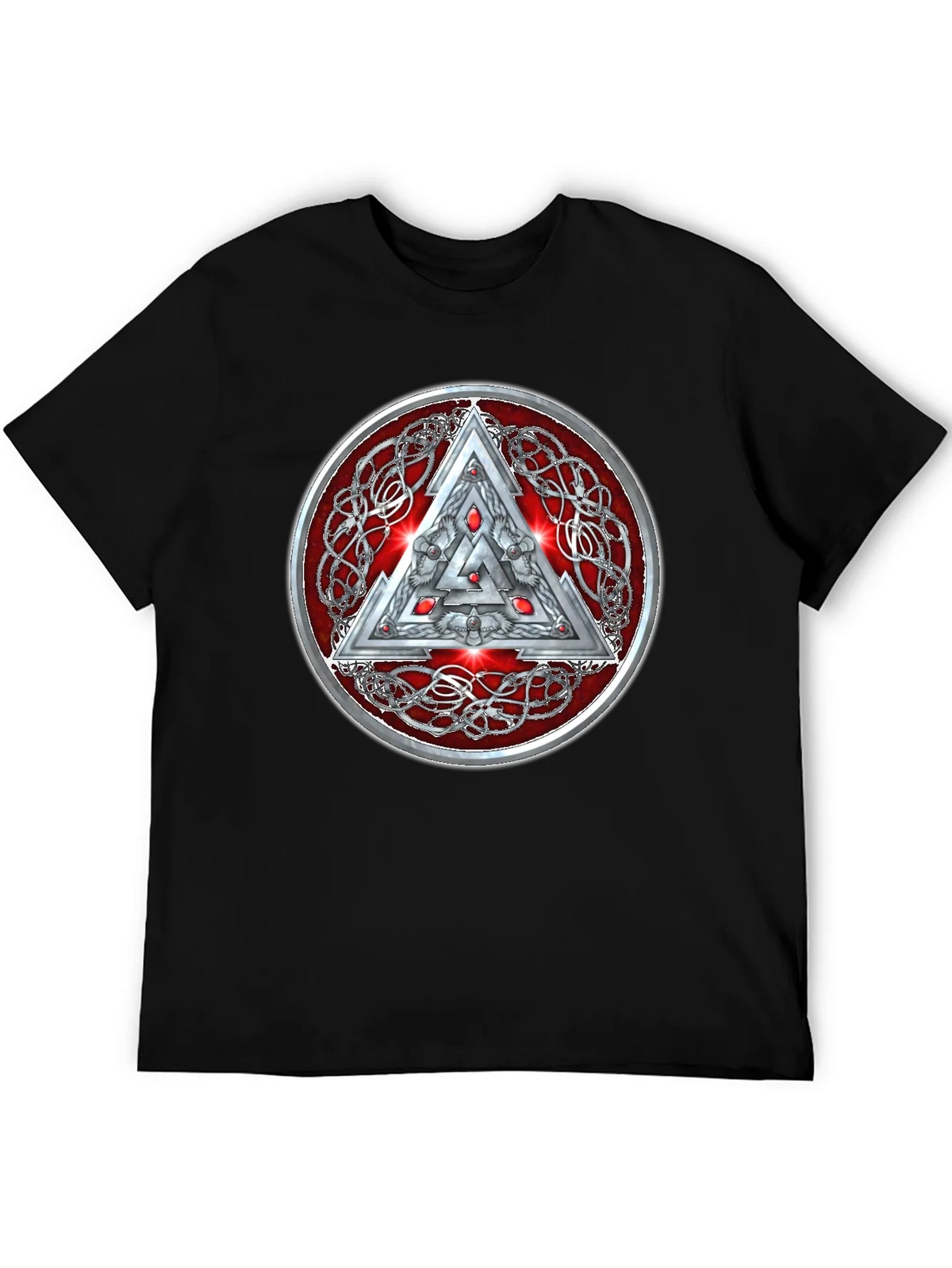 Valknut Knot Viking Triangle Graphic T-Shirt product image 5