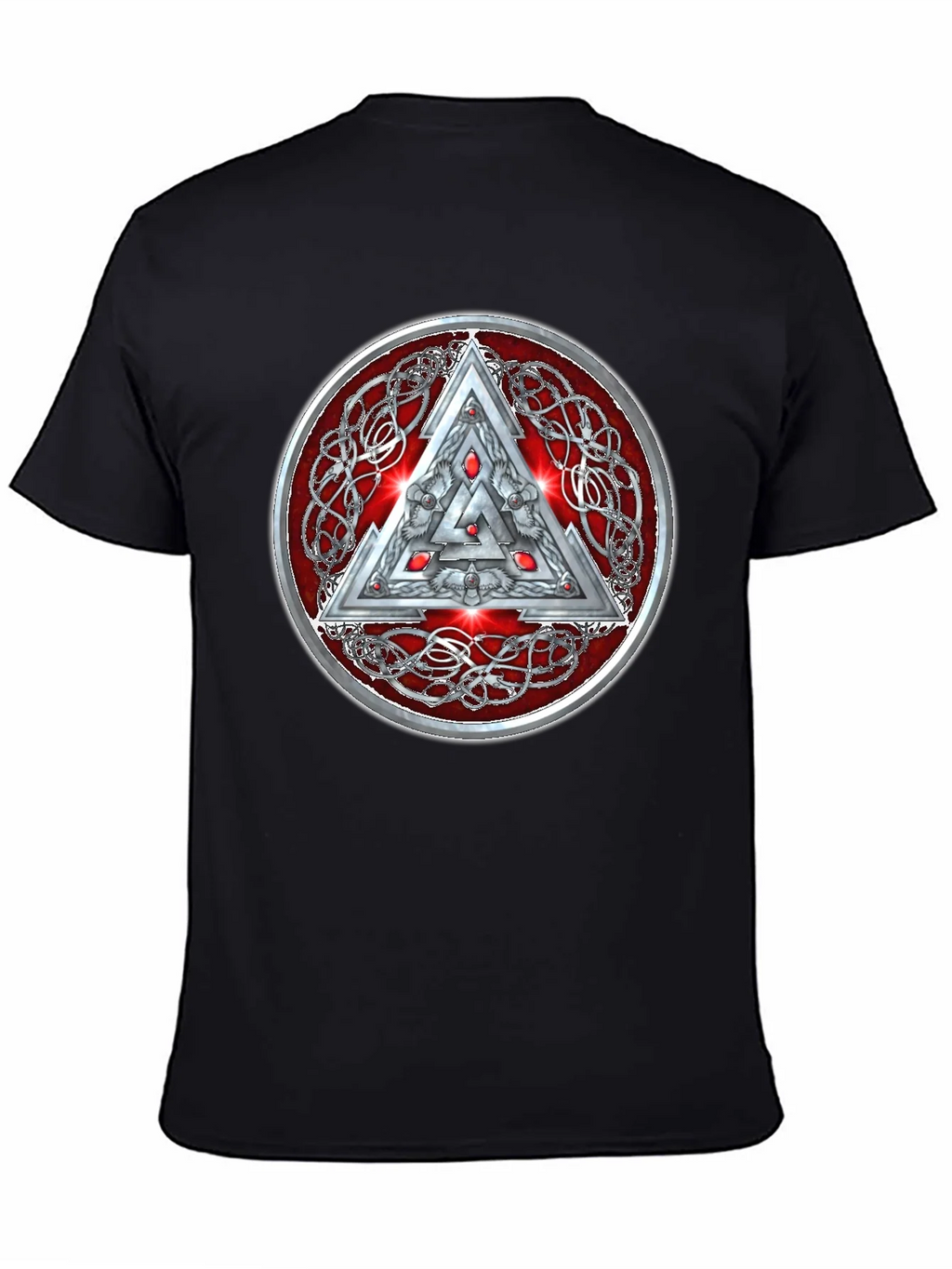 Valknut Knot Viking Triangle Graphic T-Shirt product image 4
