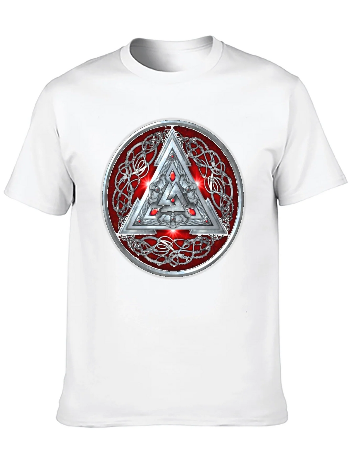 Valknut Knot Viking Triangle Graphic T-Shirt product image 9