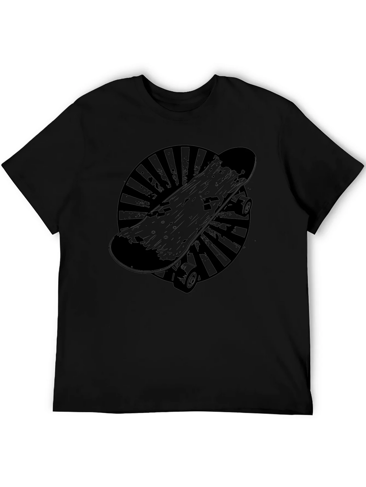 Skateboard Graphic T-Shirt - Cool Black Tee product image 5