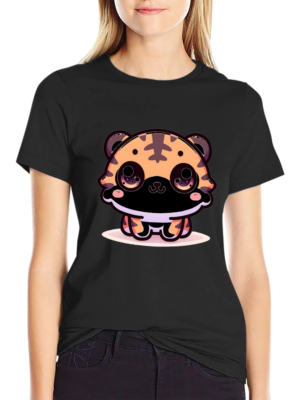 Cute Cartoon Tiger Graphic Tee product image 1