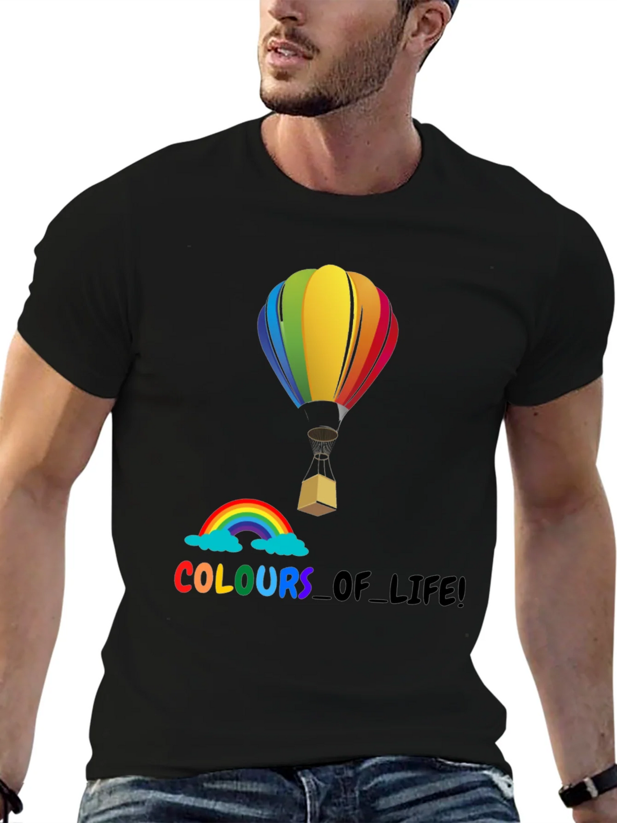 Rainbow Colors of Life Graphic T-Shirt product image 6