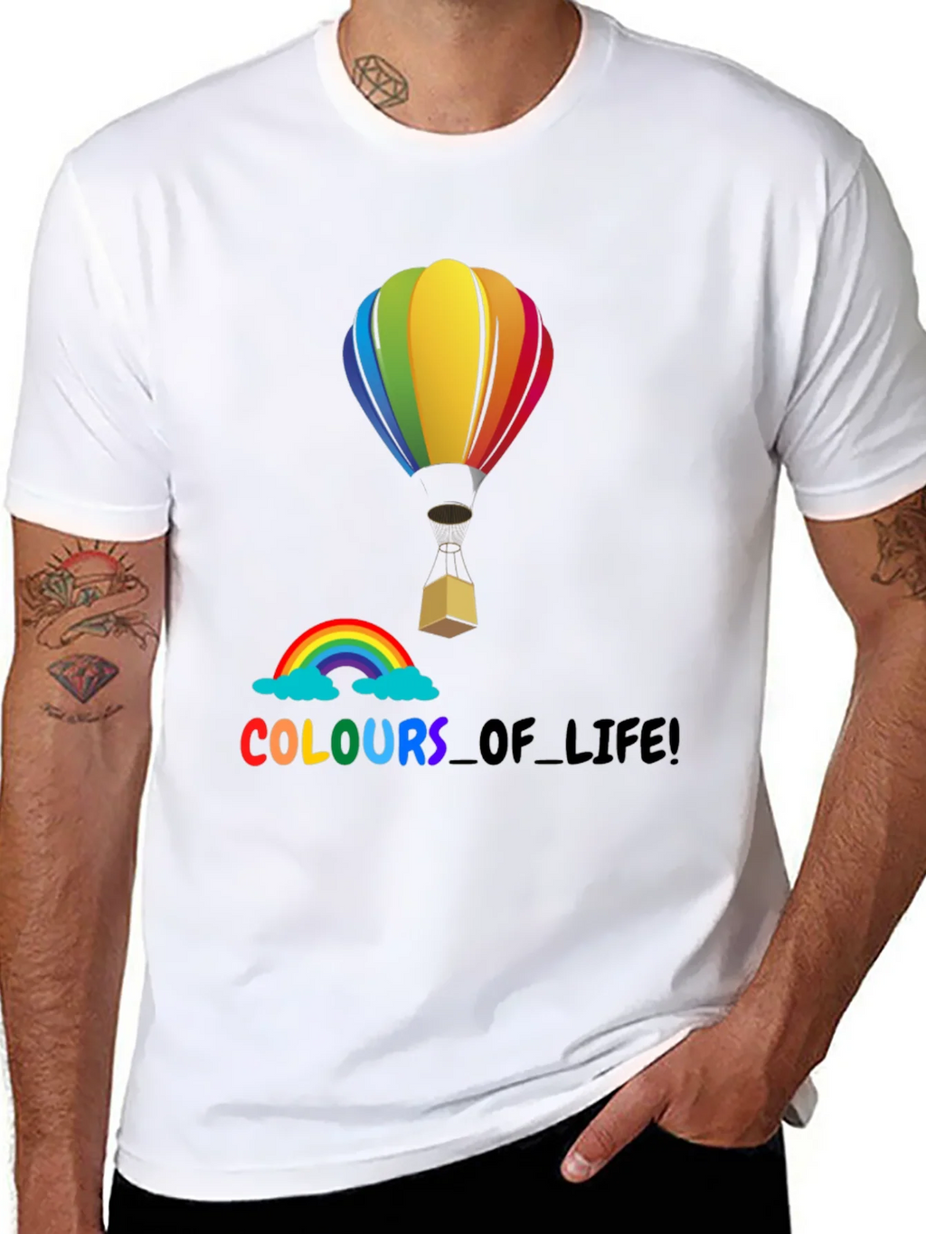 Rainbow Colors of Life Graphic T-Shirt product image 7