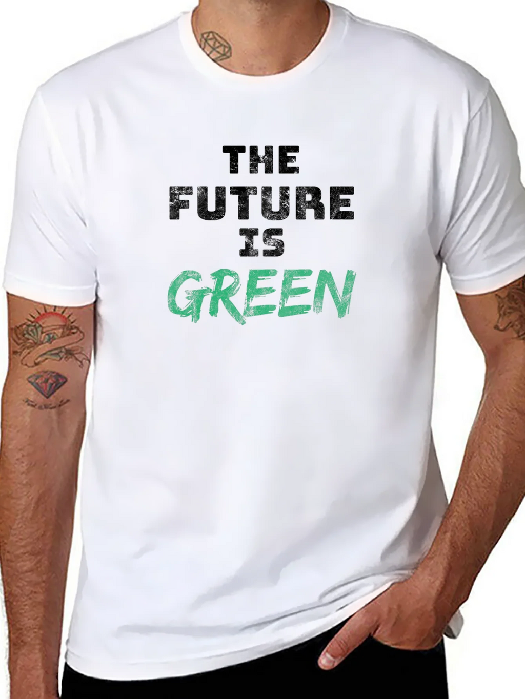 The Future is Green Graphic Tee - Eco-Friendly Slogan product image 4