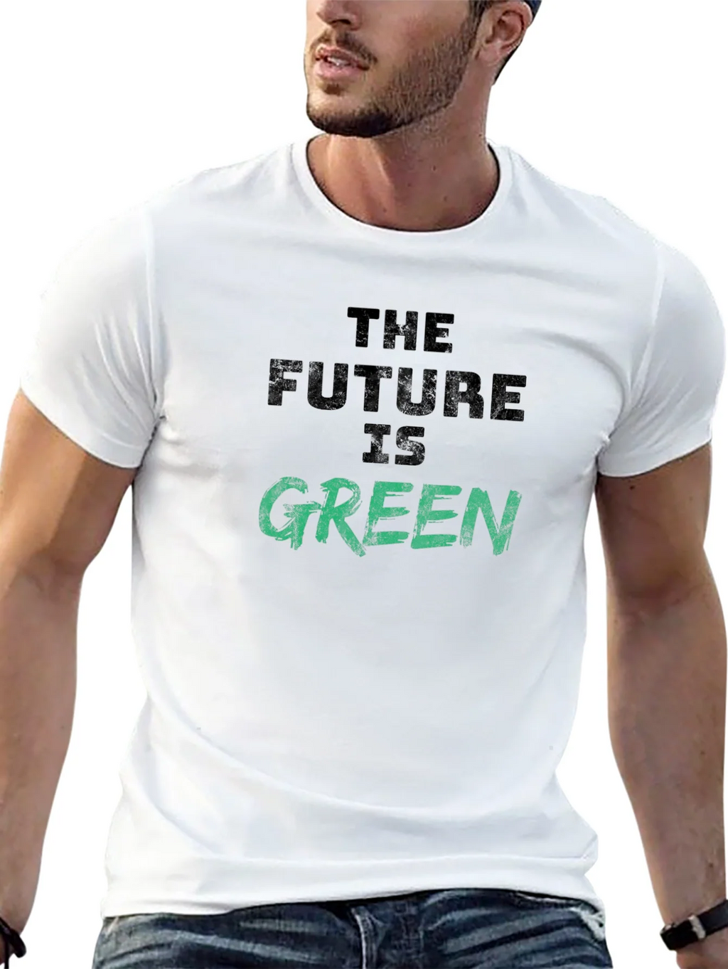 The Future is Green Graphic Tee - Eco-Friendly Slogan product image 7