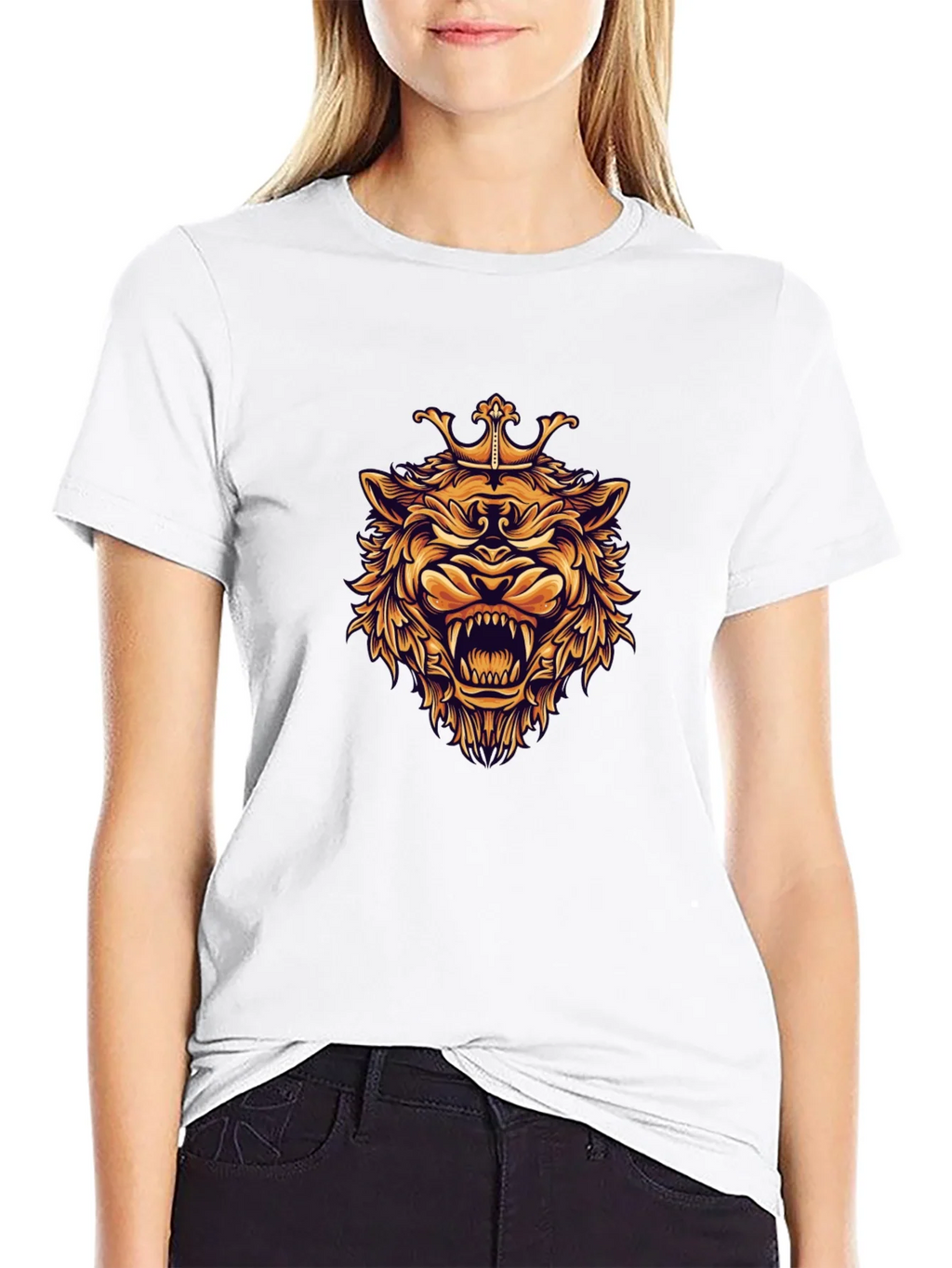 King Lion Graphic Black T-Shirt product image 2