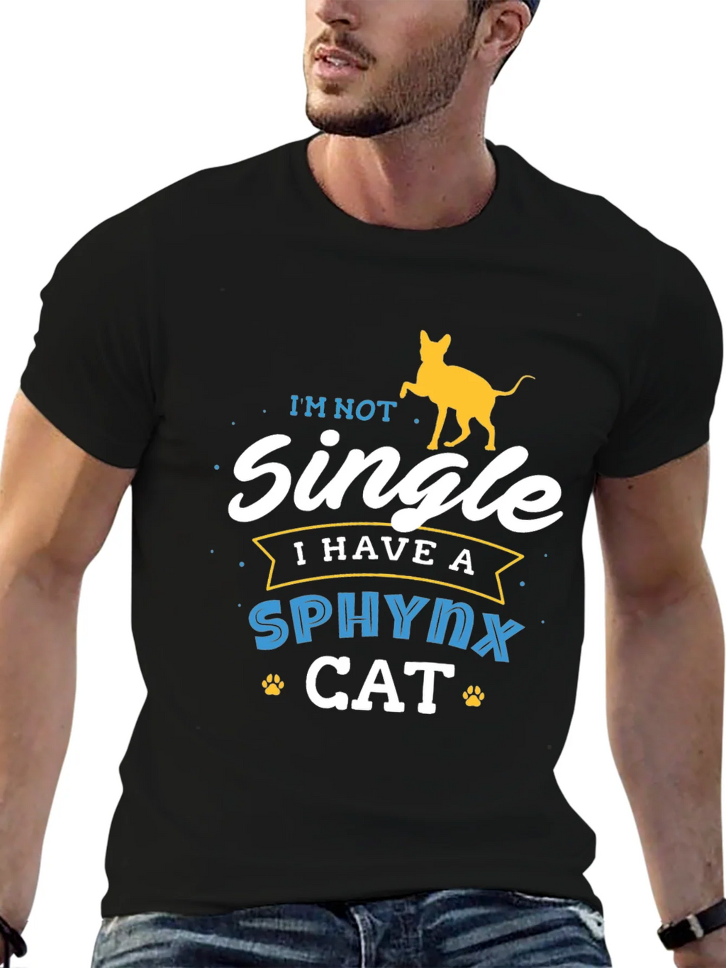 Sphynx Cat Lover T-Shirt - Im Not Single Funny Tee product image 6