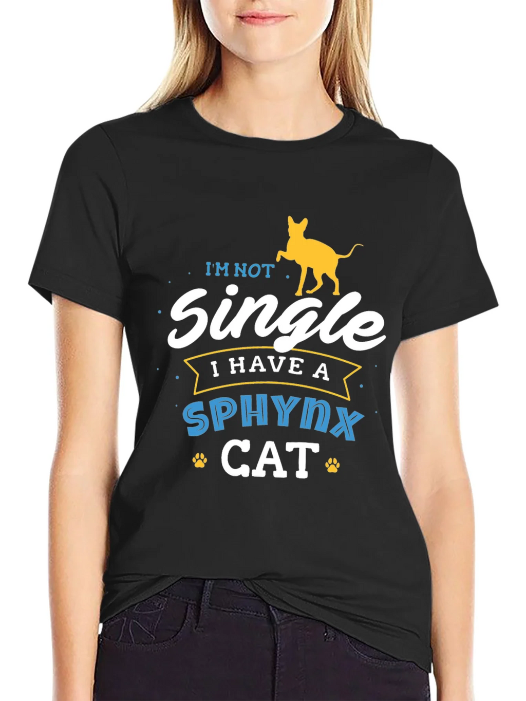 Sphynx Cat Lover T-Shirt - Im Not Single Funny Tee product image 2