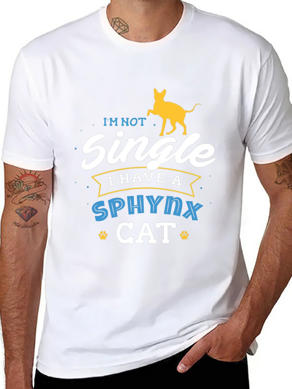 Sphynx Cat Lover T-Shirt - Im Not Single Funny Tee product image 7