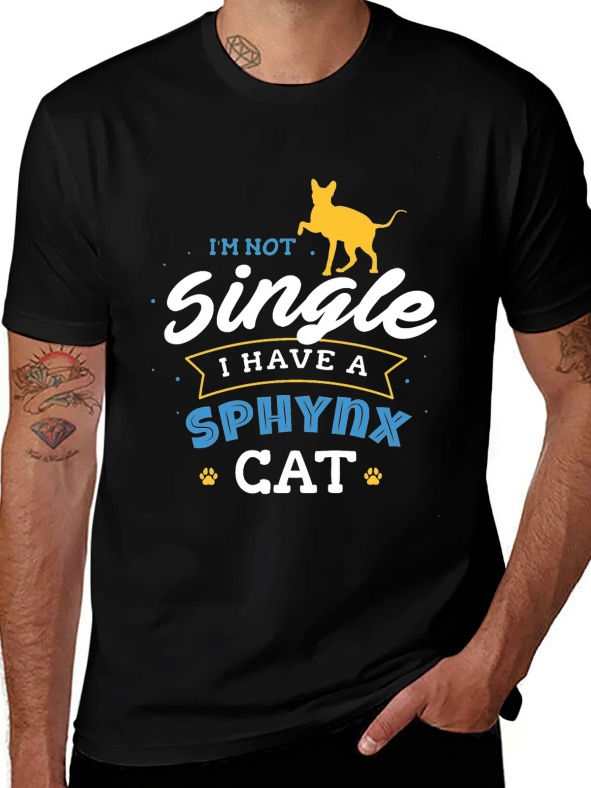Sphynx Cat Lover T-Shirt - Im Not Single Funny Tee product image 1