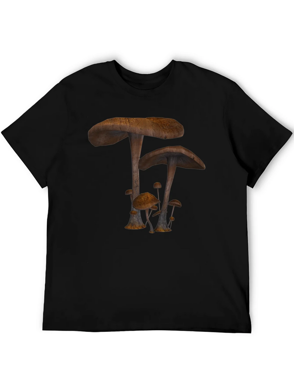 Mushroom Print Black T-Shirt product image 4