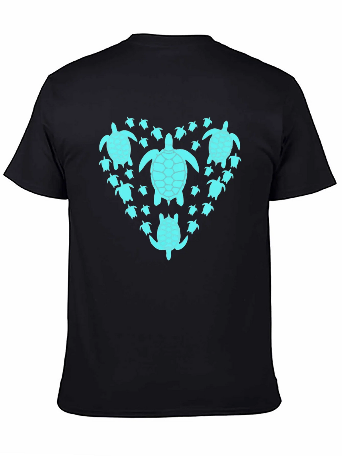Turtle Heart T-Shirt - Black Graphic Tee product image 4