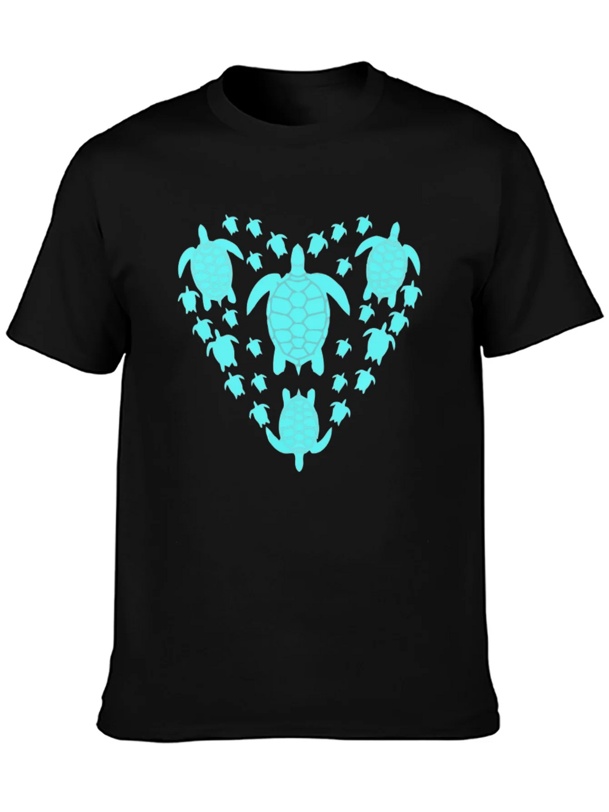 Turtle Heart T-Shirt - Black Graphic Tee product image 3