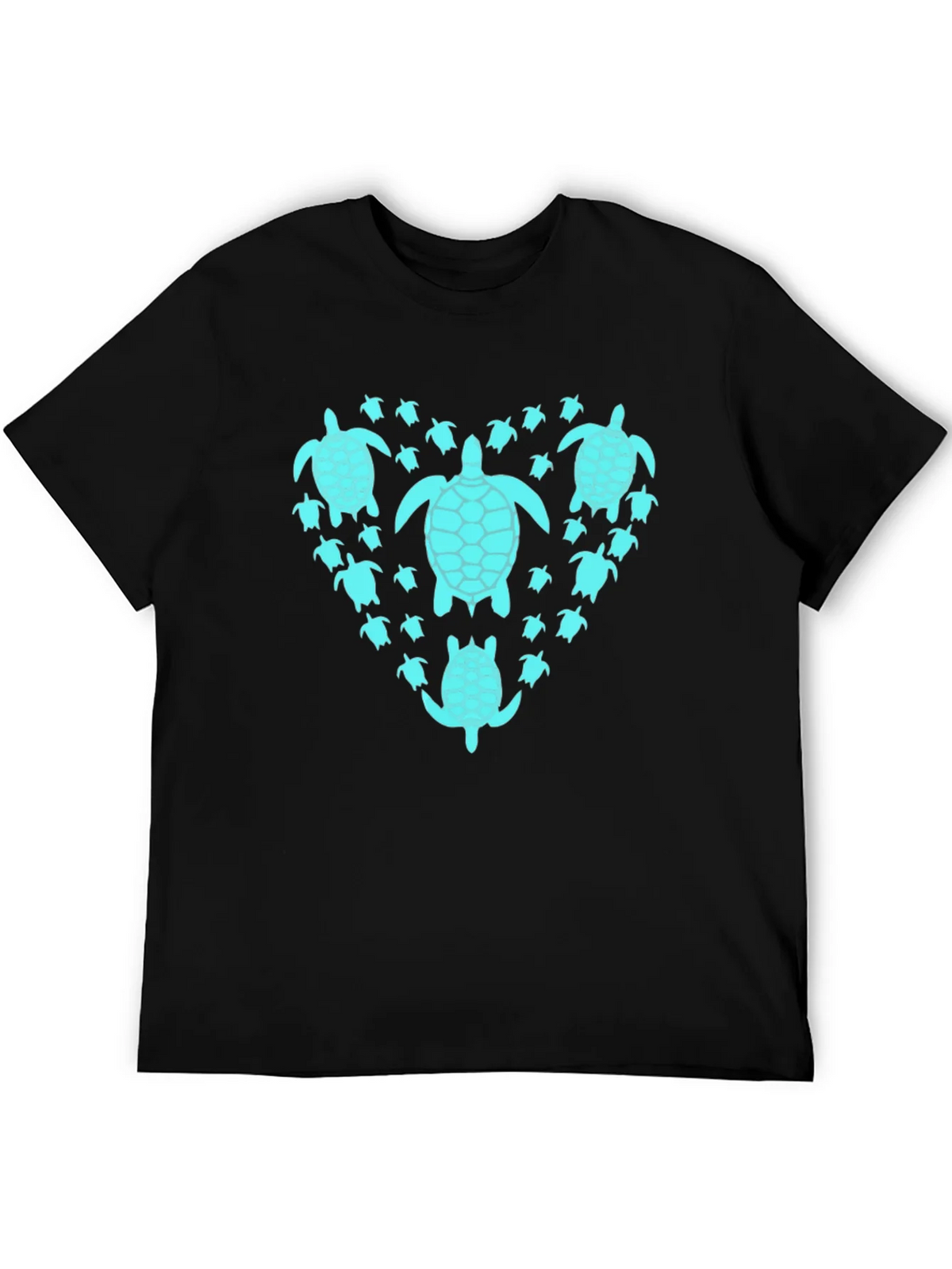 Turtle Heart T-Shirt - Black Graphic Tee product image 5
