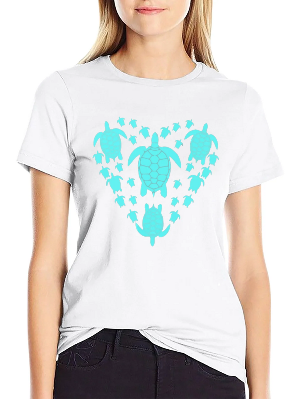 Turtle Heart T-Shirt - Black Graphic Tee product image 8