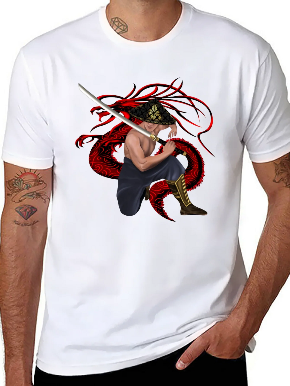 Dragon Warrior Graphic Tee - Black product image 5
