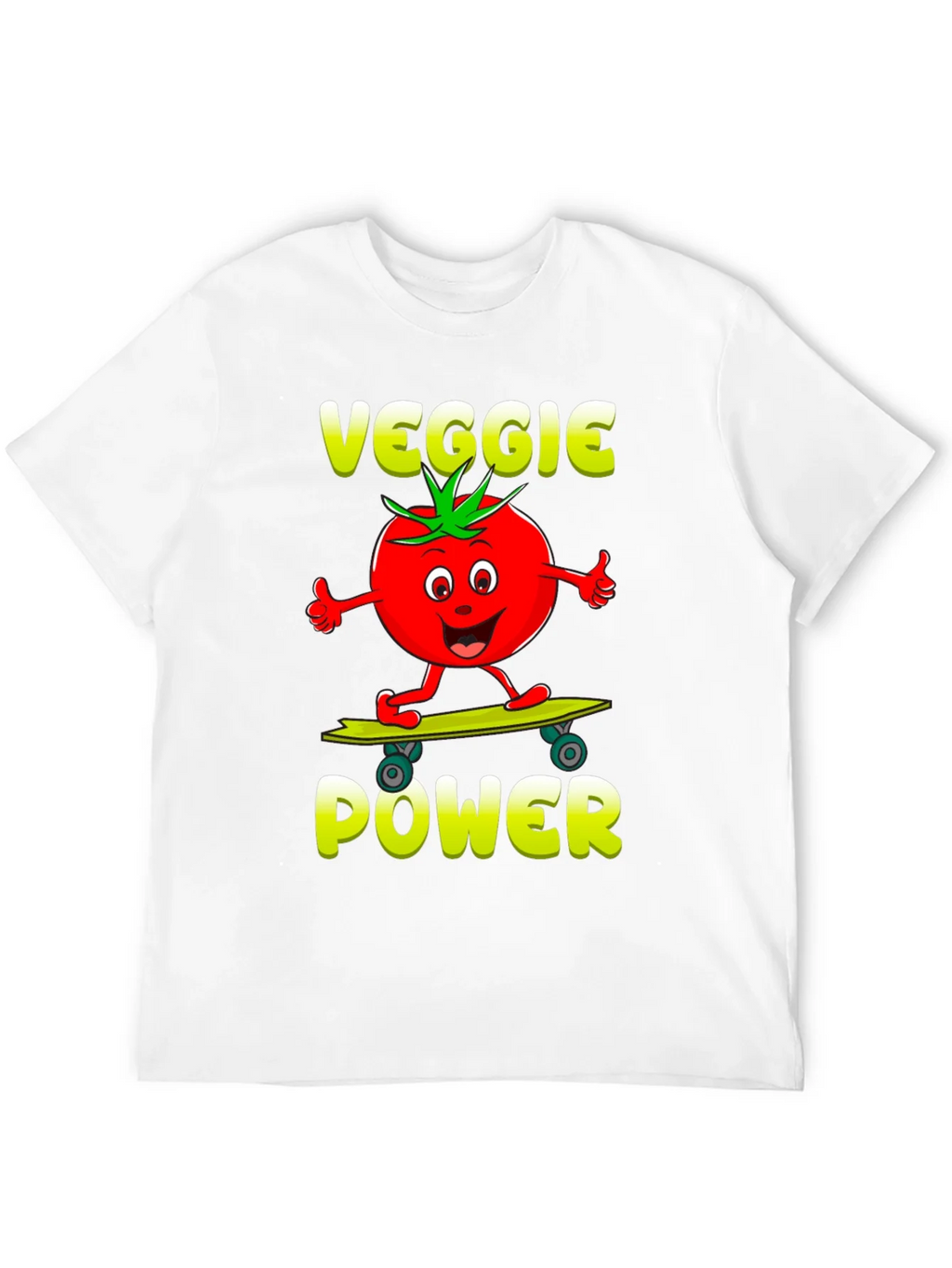 Veggie Power T-Shirt - Cartoon Tomato Skateboard Tee product image 6