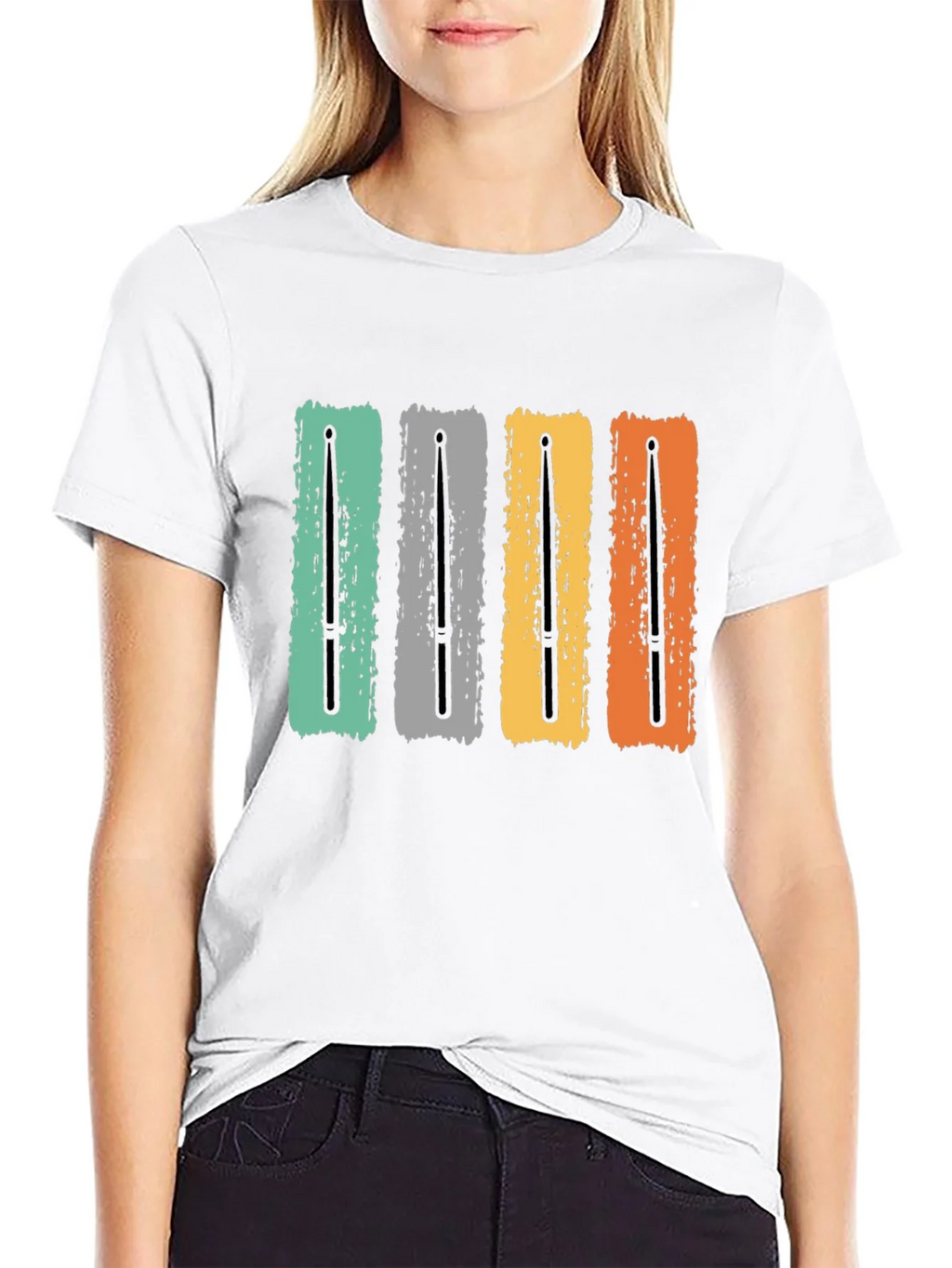 Retro Drum Sticks T-Shirt - Vintage Percussion Tee product image 2