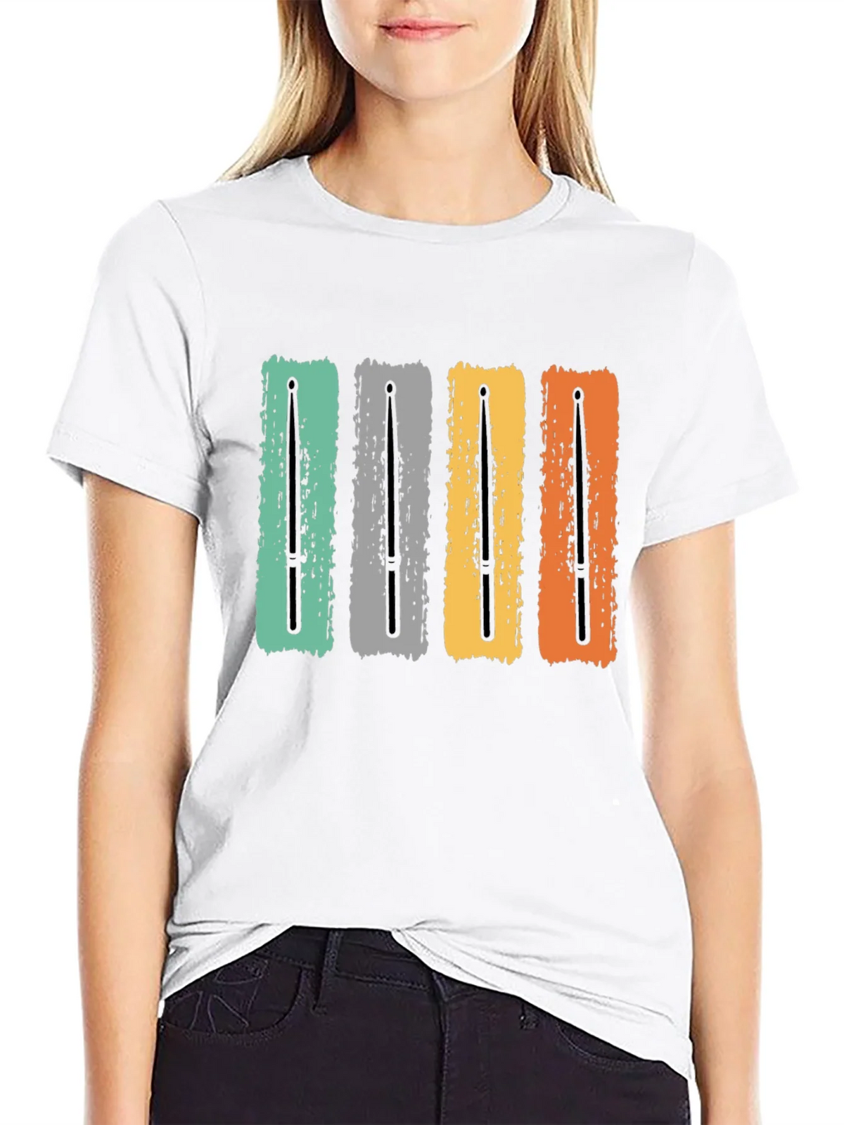 Retro Drum Sticks T-Shirt - Vintage Percussion Tee product image 2