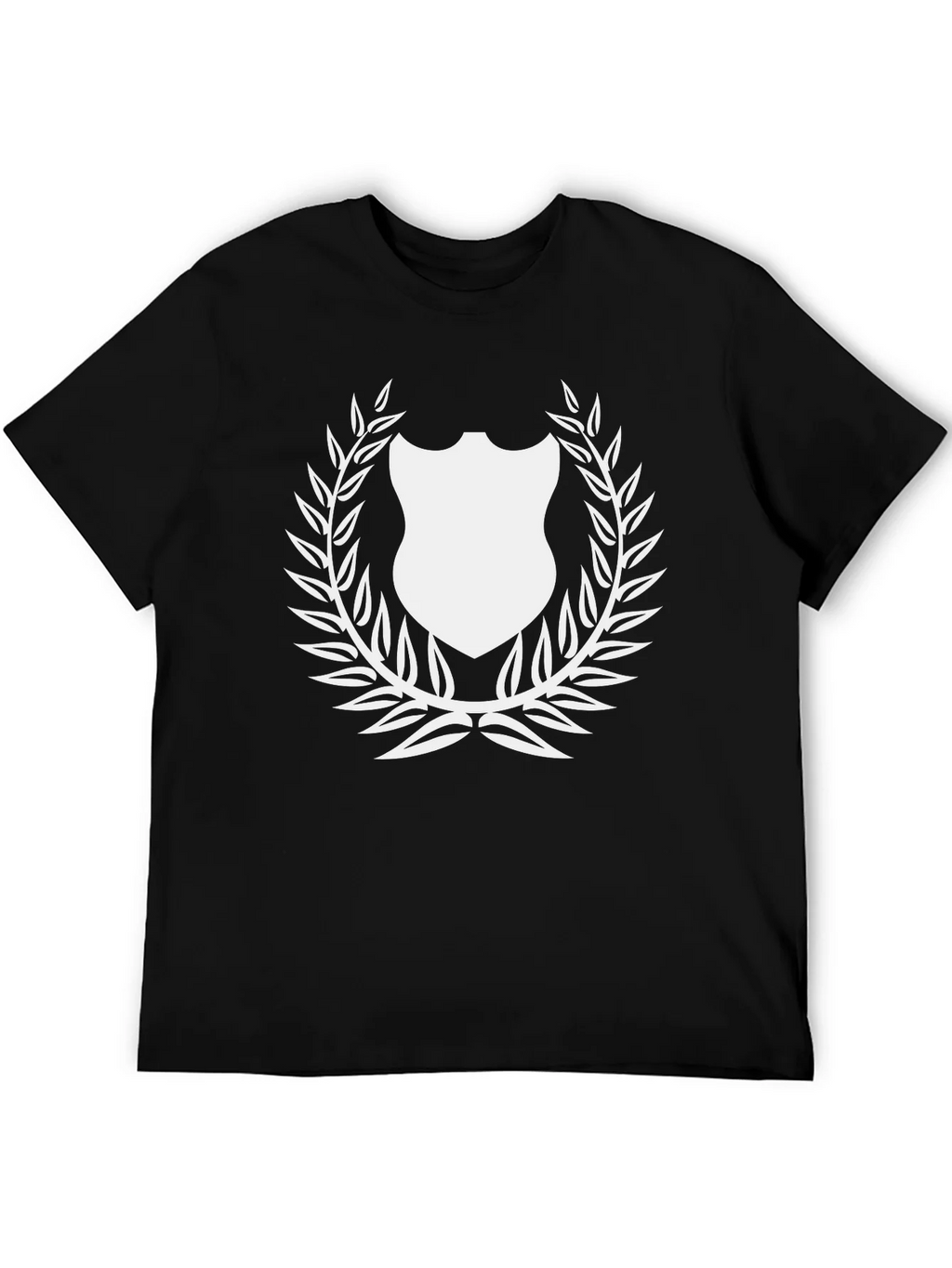 Shield Laurel Black T-Shirt Graphic Print product image 5