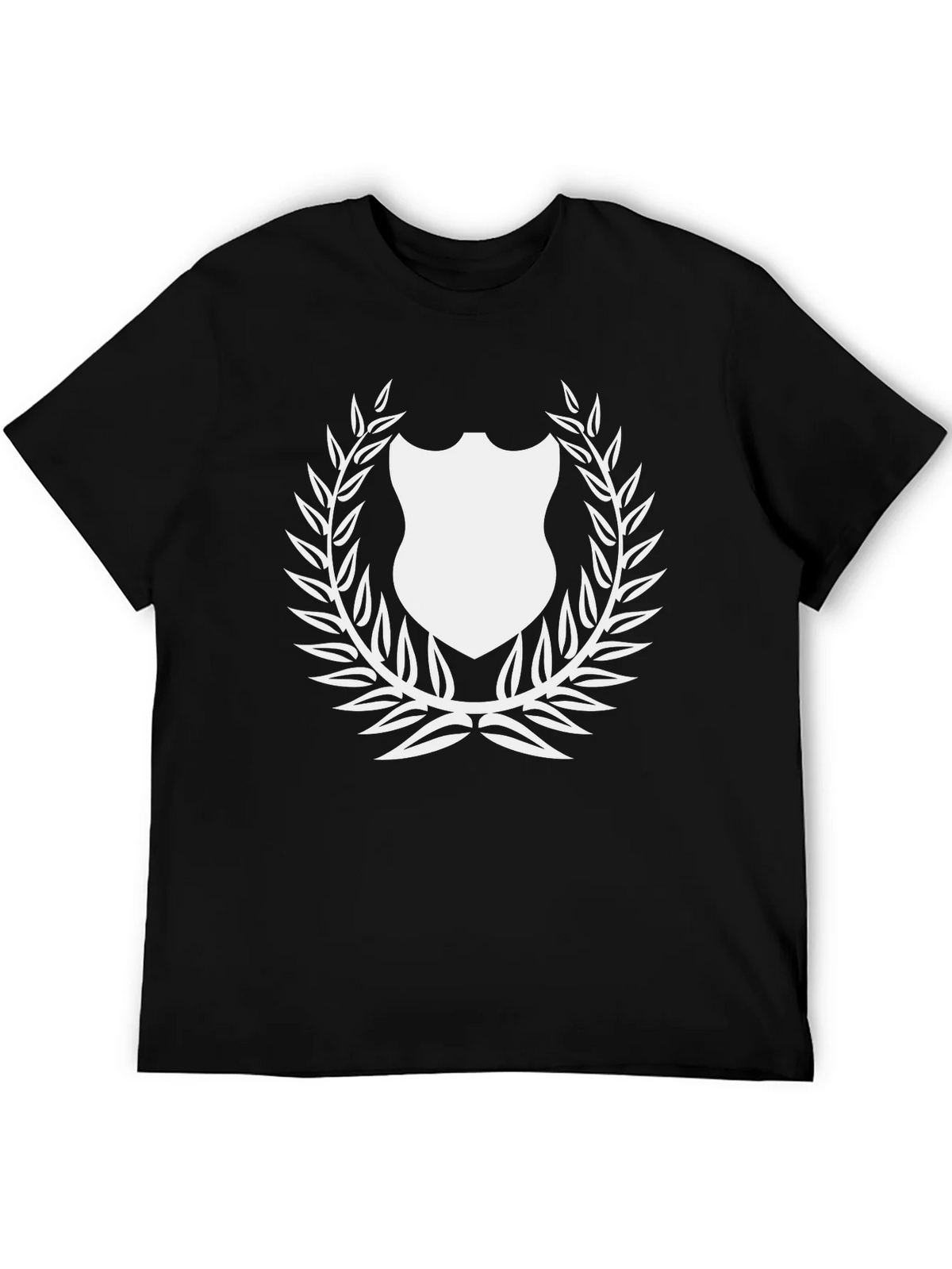 Shield Laurel Black T-Shirt Graphic Print product image 5