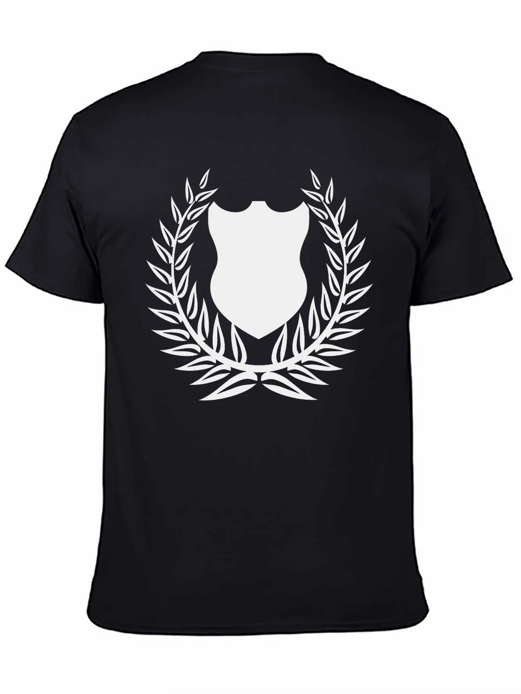 Shield Laurel Black T-Shirt Graphic Print product image 4