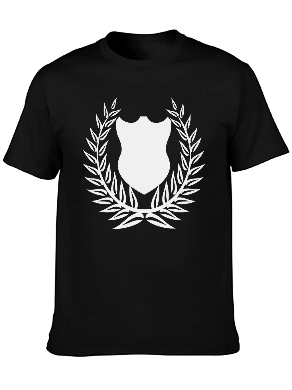 Shield Laurel Black T-Shirt Graphic Print product image 3