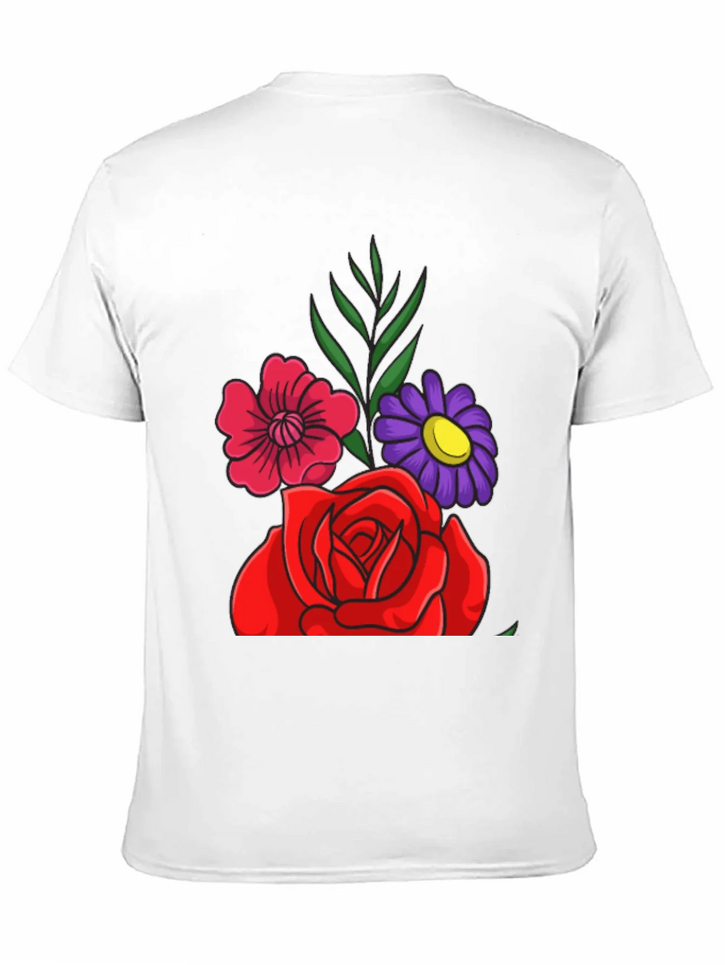 Floral Graphic Tee - Red Rose & Daisy Design product image 8