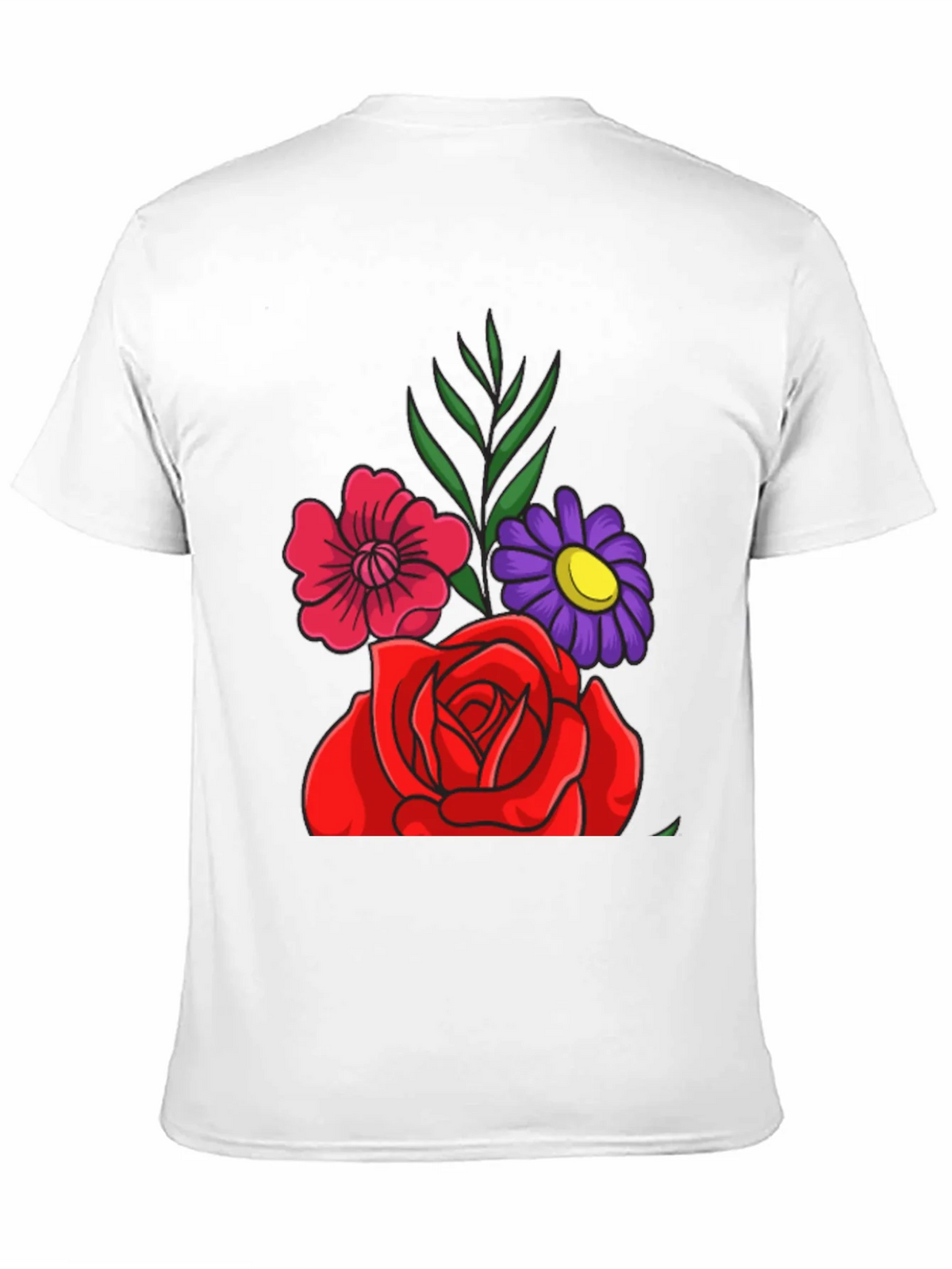 Floral Graphic Tee - Red Rose & Daisy Design product image 8