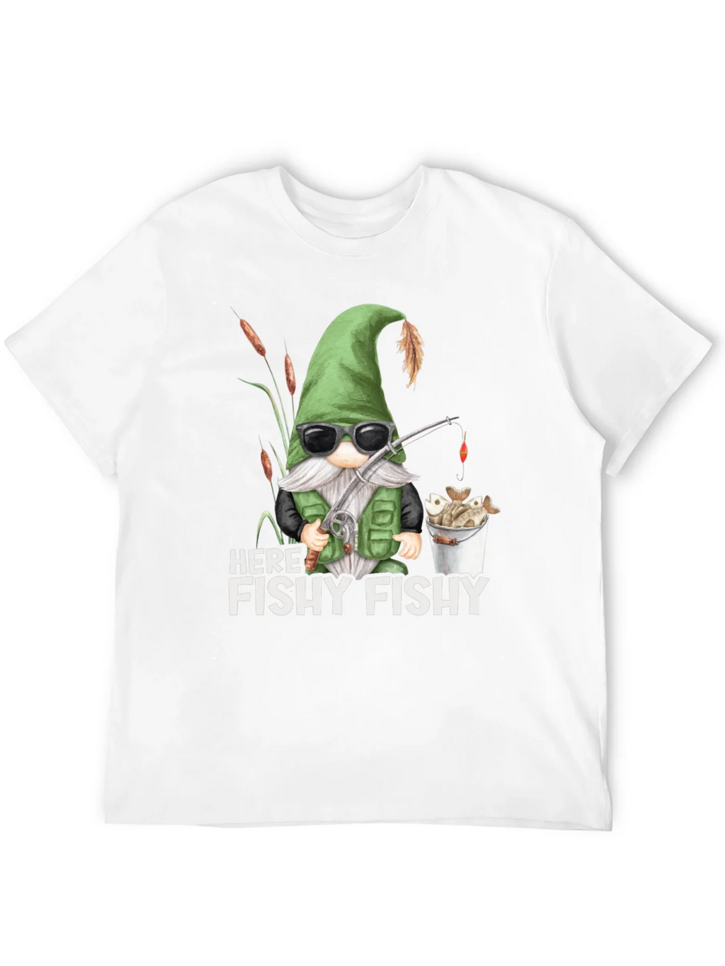 Here Fishy Gnome Fishing T-Shirt product image 9