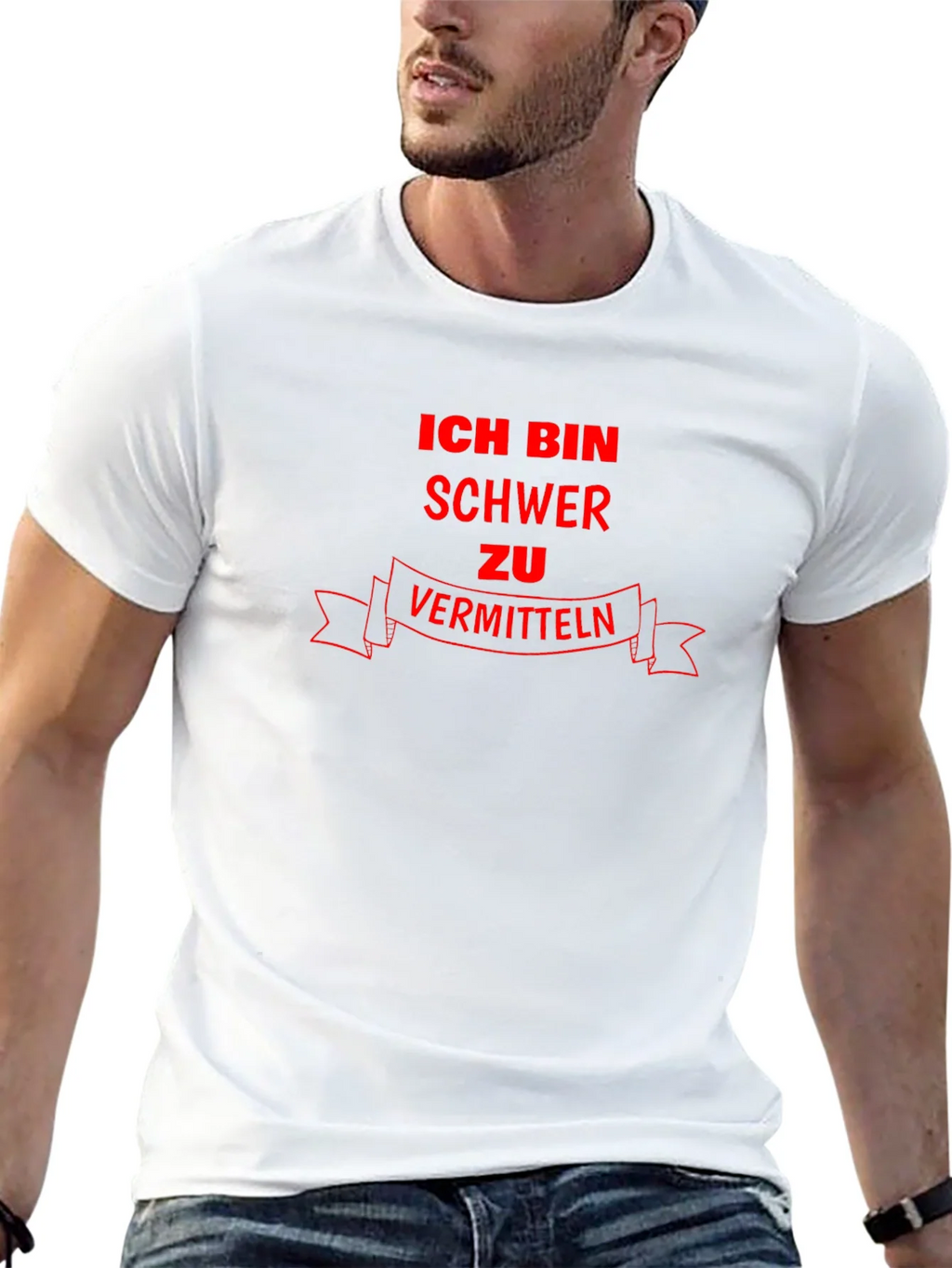 Ich Bin Schwer zu Vermitteln Black Graphic T-Shirt product image 12