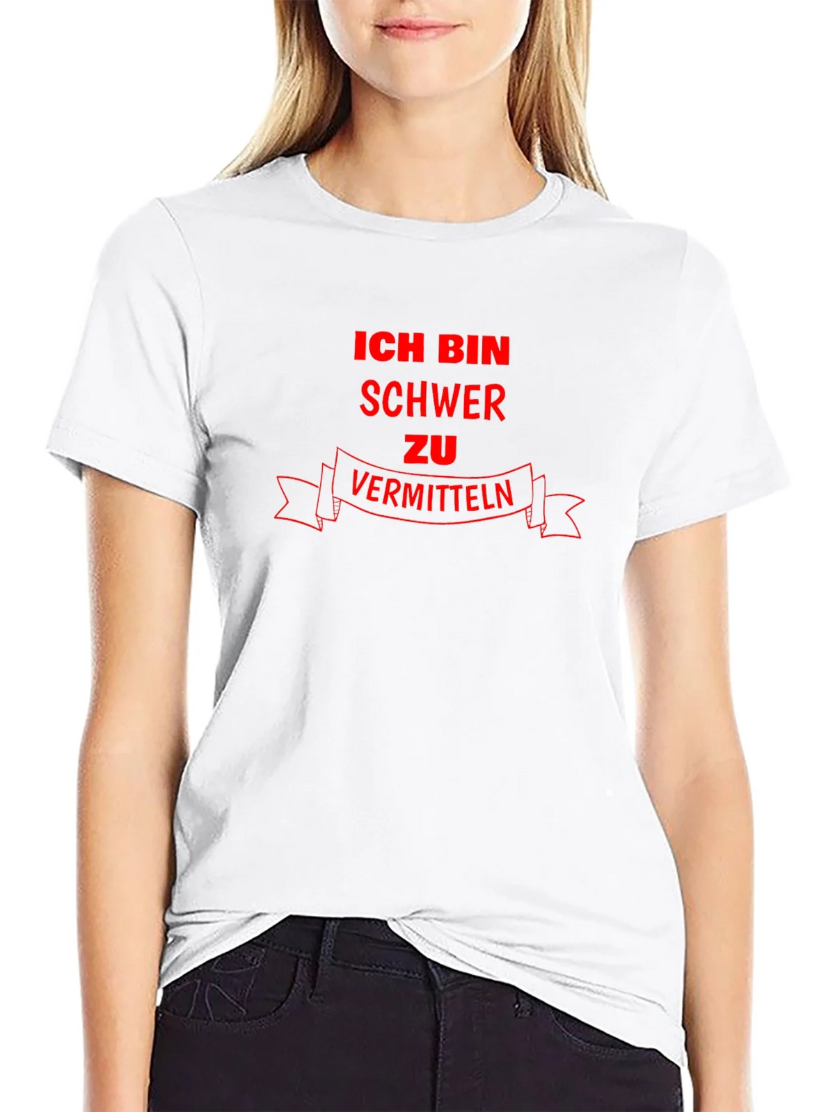 Ich Bin Schwer zu Vermitteln Black Graphic T-Shirt product image 8