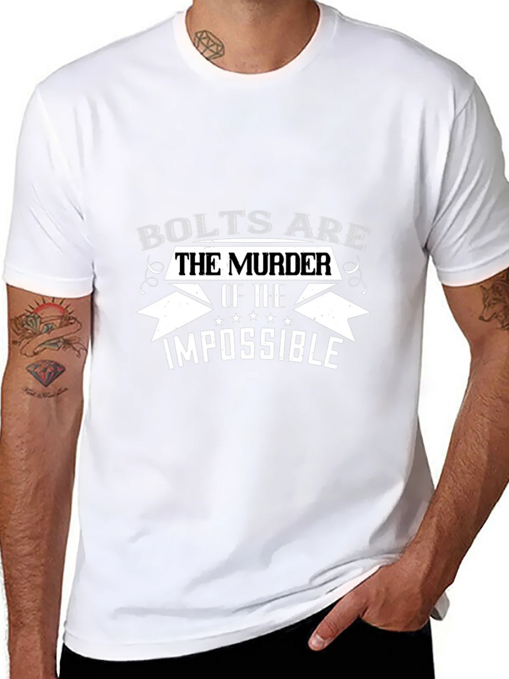 Bolts Are The Murder of Impossible T-Shirt product image 6
