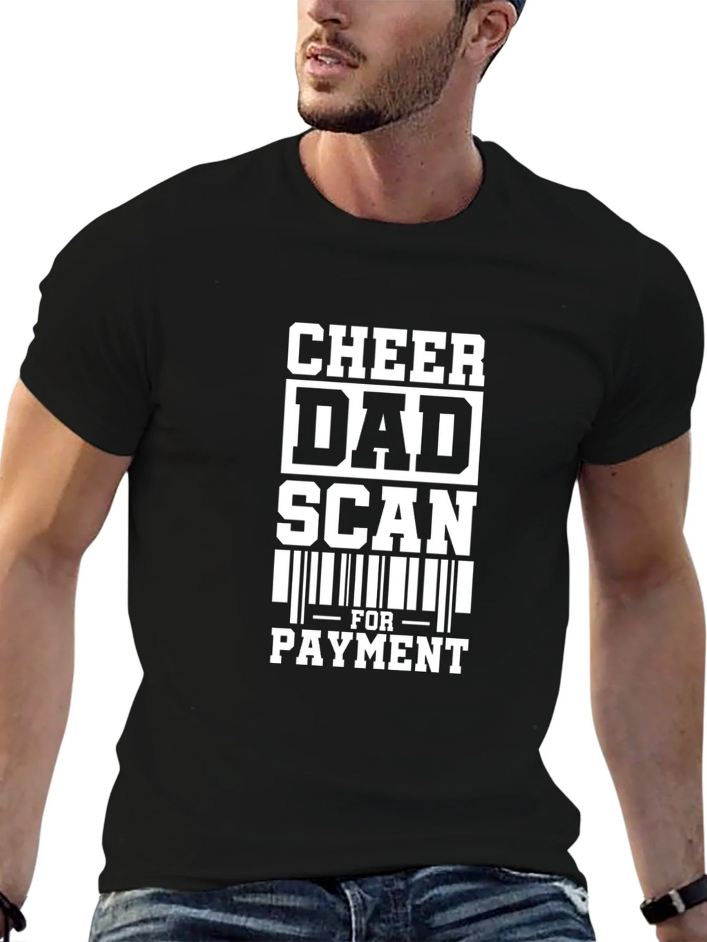 Cheer Dad Scan For Payment Graphic Tee product image 2