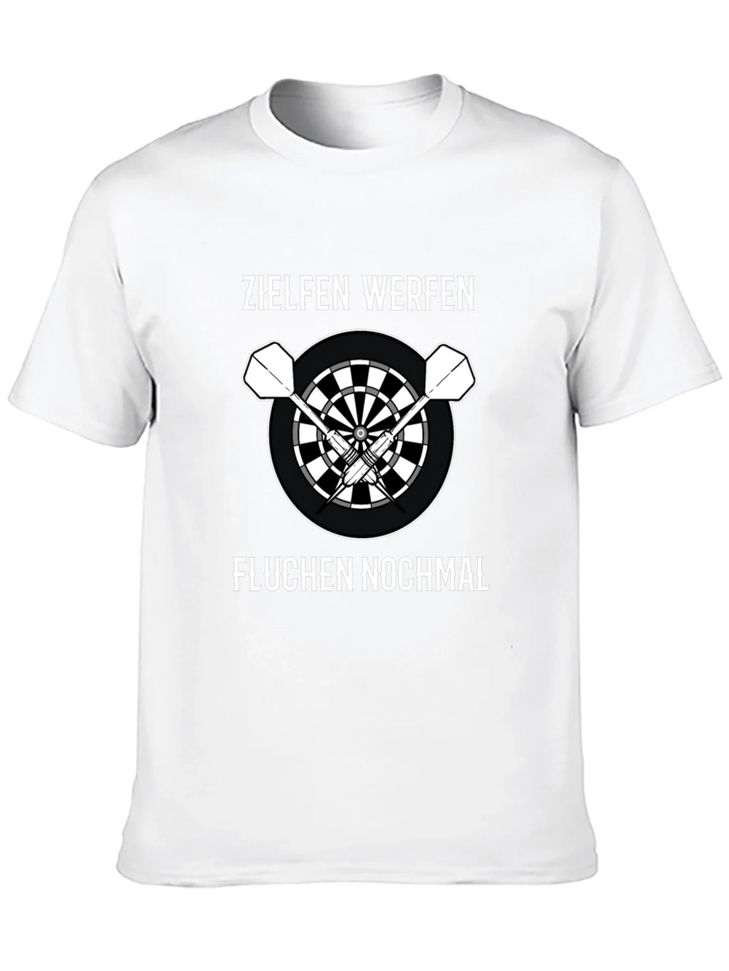 Darts T-Shirt - Zielen Werfen Fluchen Nochmal - Dartboard product image 8