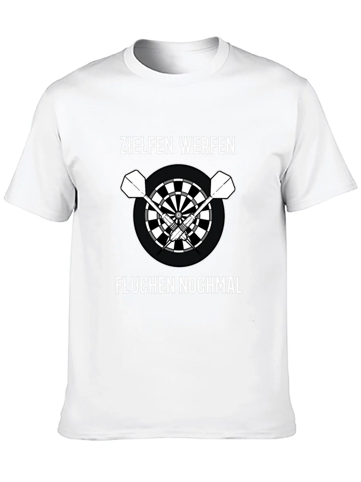 Darts T-Shirt - Zielen Werfen Fluchen Nochmal - Dartboard product image 8