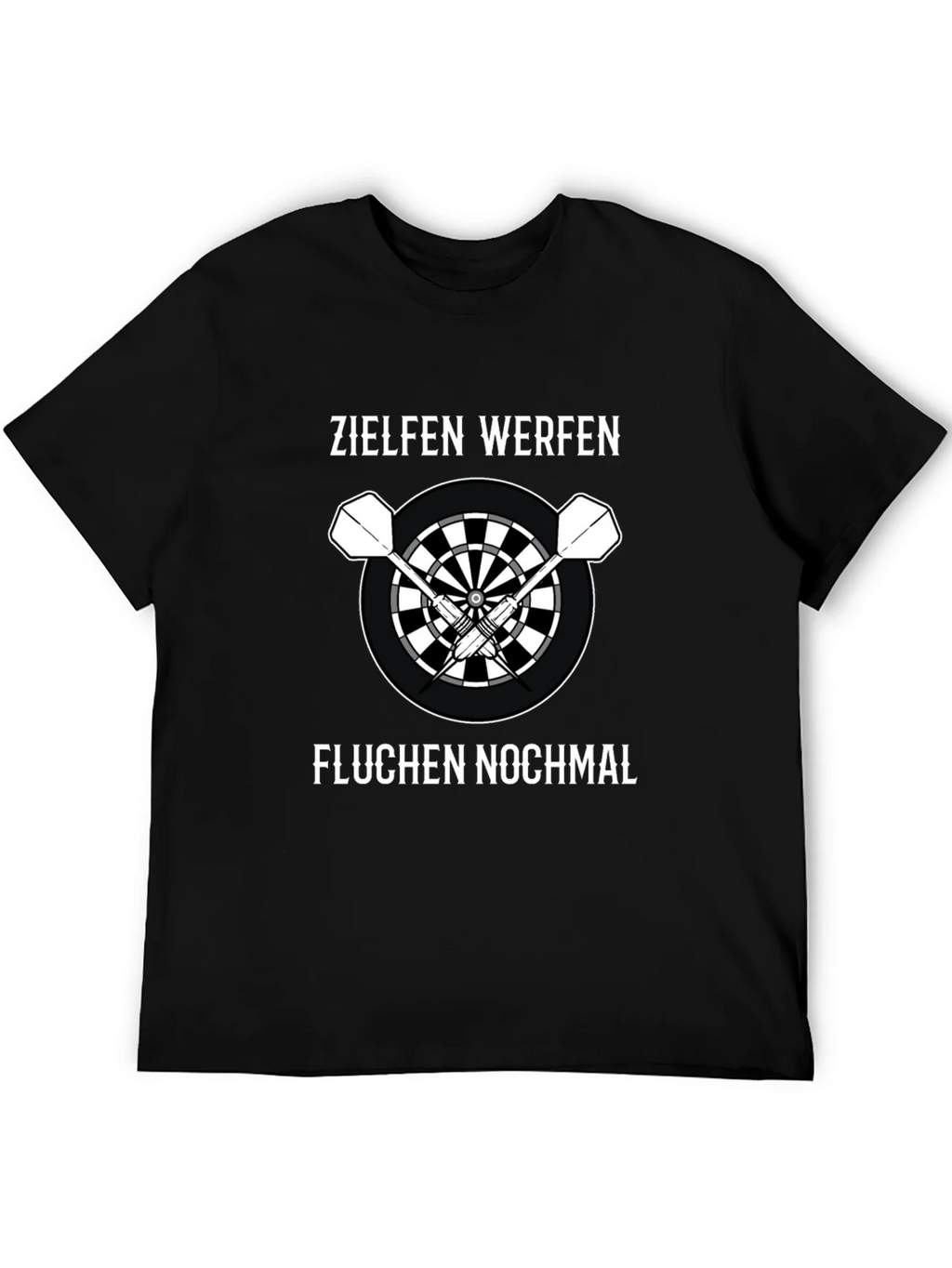 Darts T-Shirt - Zielen Werfen Fluchen Nochmal - Dartboard product image 4