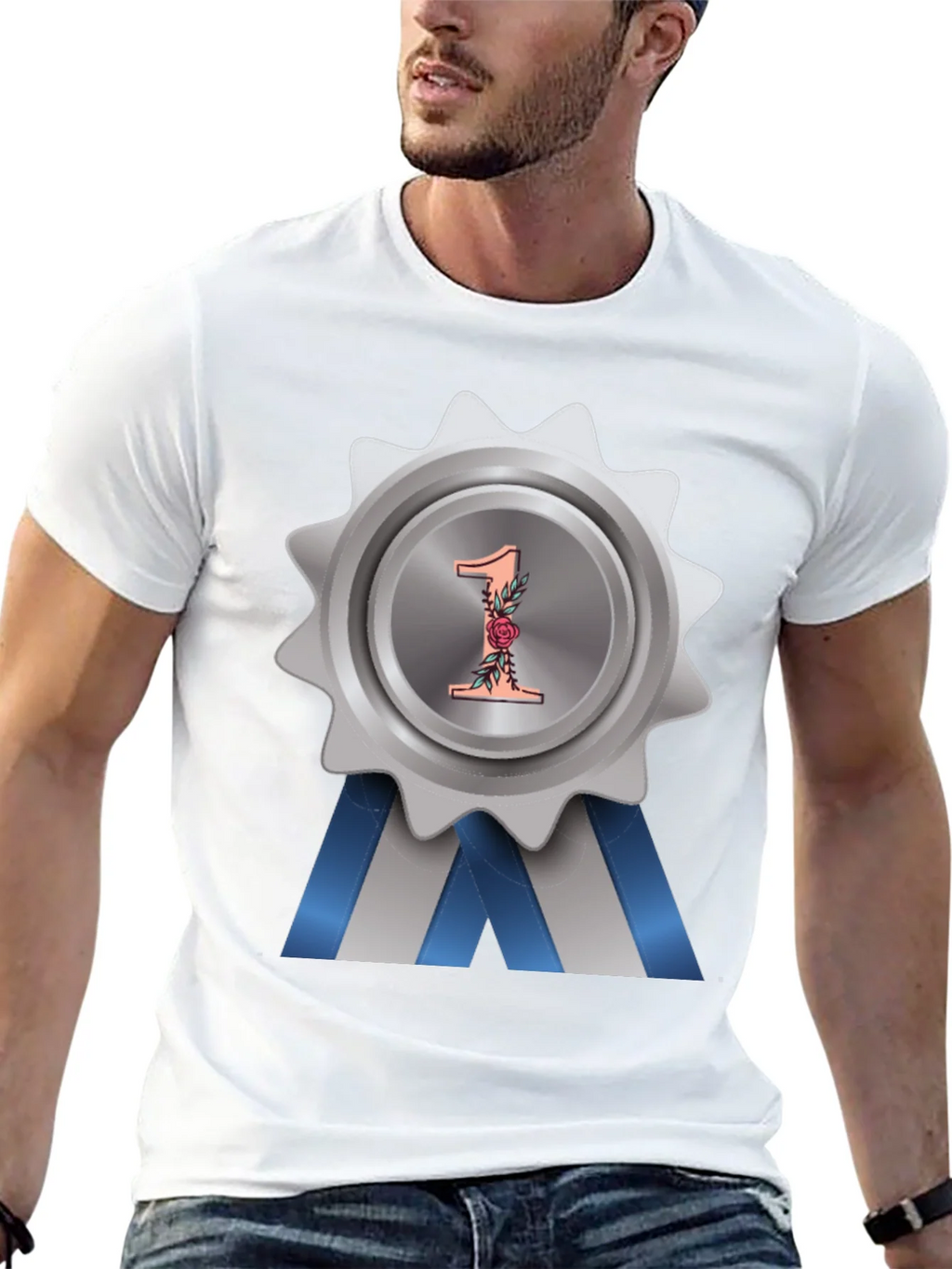 Number One Award Badge T-Shirt product image 11