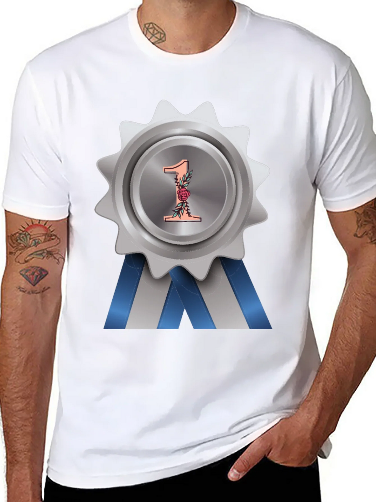Number One Award Badge T-Shirt product image 7