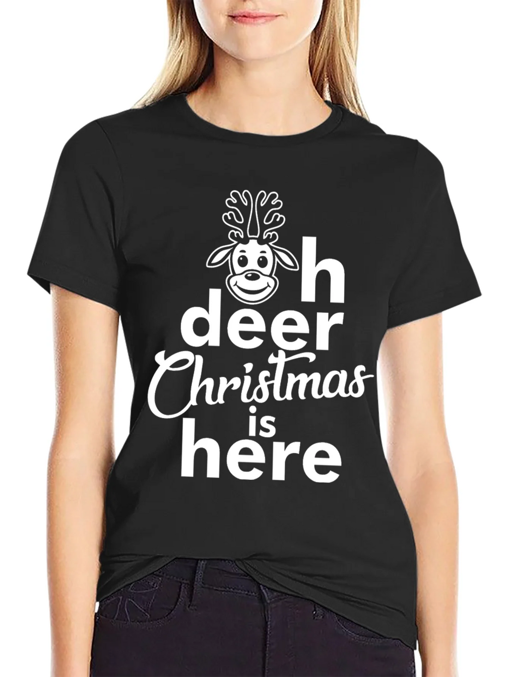 Oh Deer Christmas is Here Graphic Tee product image 2
