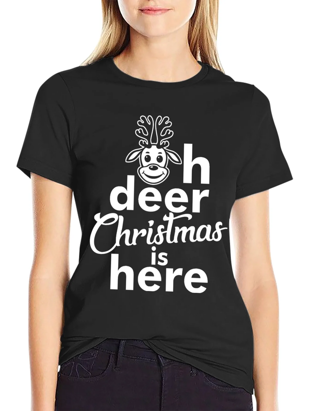 Oh Deer Christmas is Here Graphic Tee product image 2