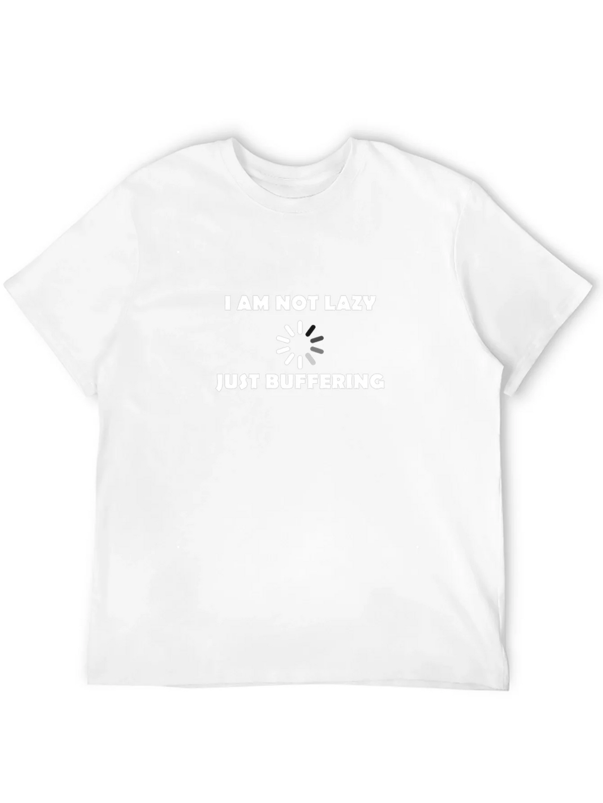 I Am Not Lazy Just Buffering Funny Black T-Shirt product image 11