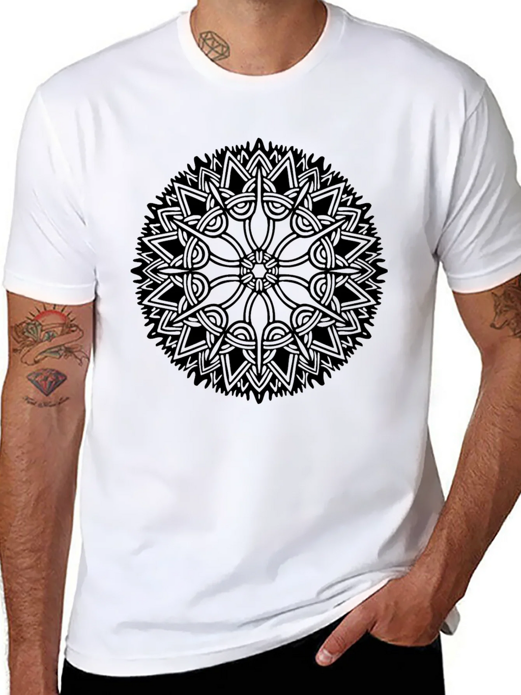 Black Mandala Graphic Tee - Stylish Casual Wear product image 6